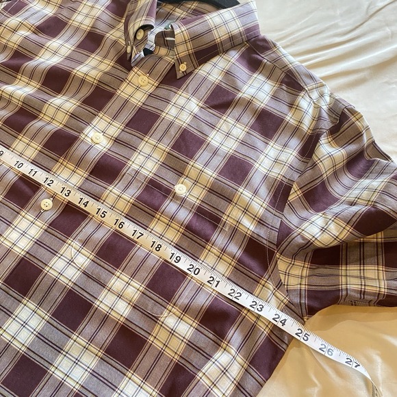 Orvis 100% Cotton Long Sleeve Button Down Plaid Shirt Men's Large EUC - Picture 5 of 8